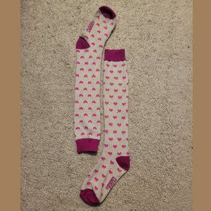 Purple Heart Long Kids Socks